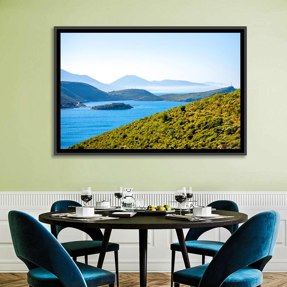 Porto Palermo Bay with Ali Pasha Castle Wall Art