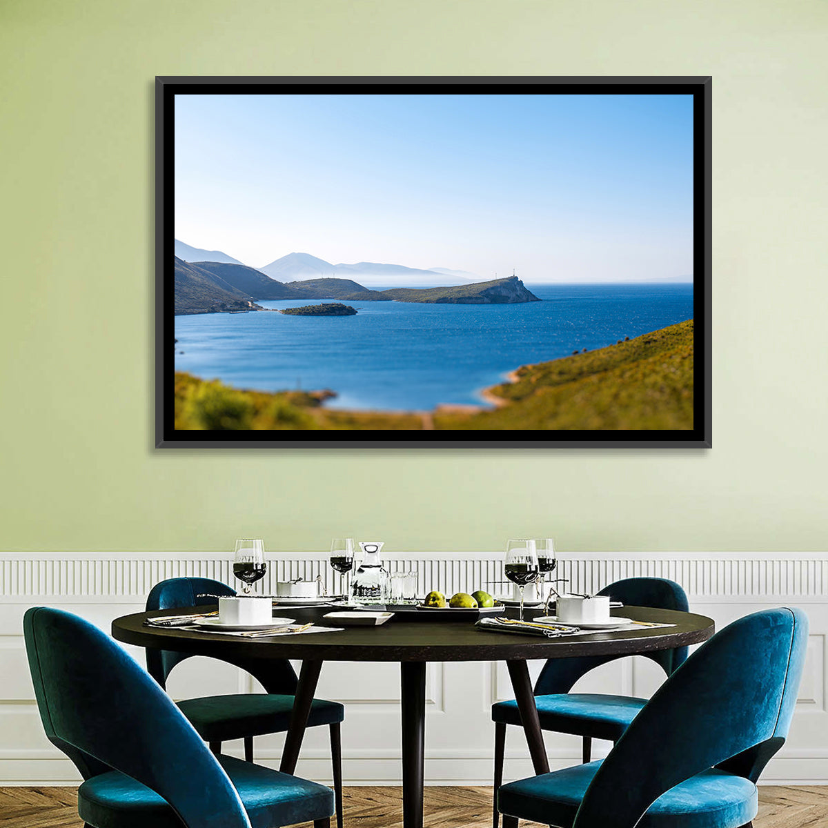 Coastal Cliffs and Lighthouse Bay Wall Art