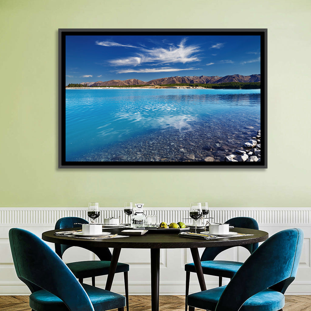 Lake Pukaki Pebble Shore Wall Art