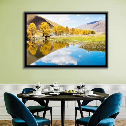Chanxi Autumn Reflection Road Wall Art