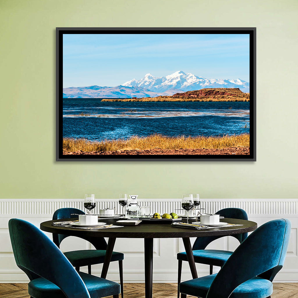 Lake Titicaca Blue and Gold Wall Art