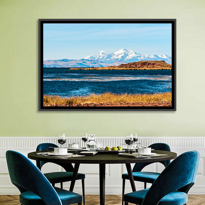 Lake Titicaca Blue and Gold Wall Art