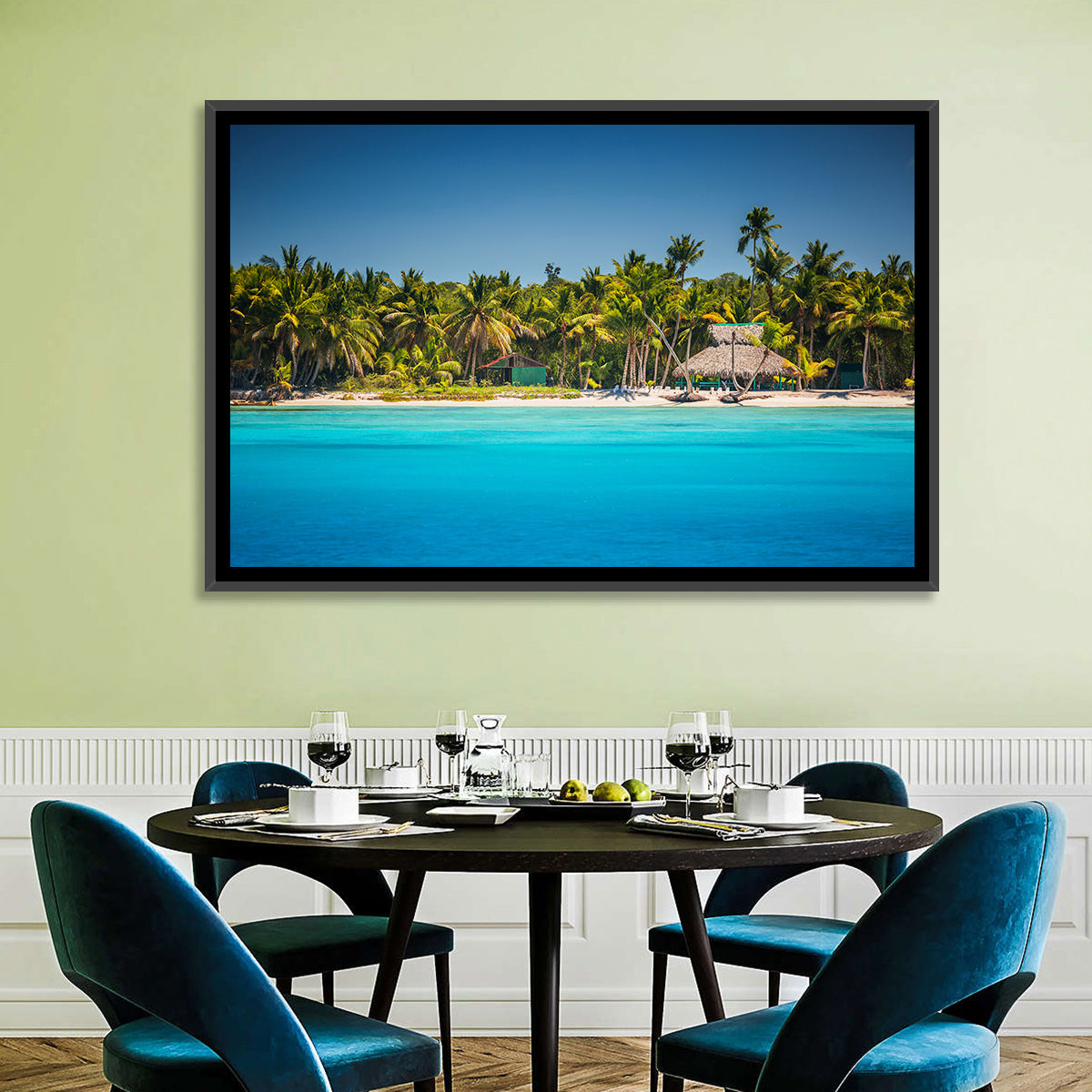 Punta Cana Beach Wall Art in a room, landscape