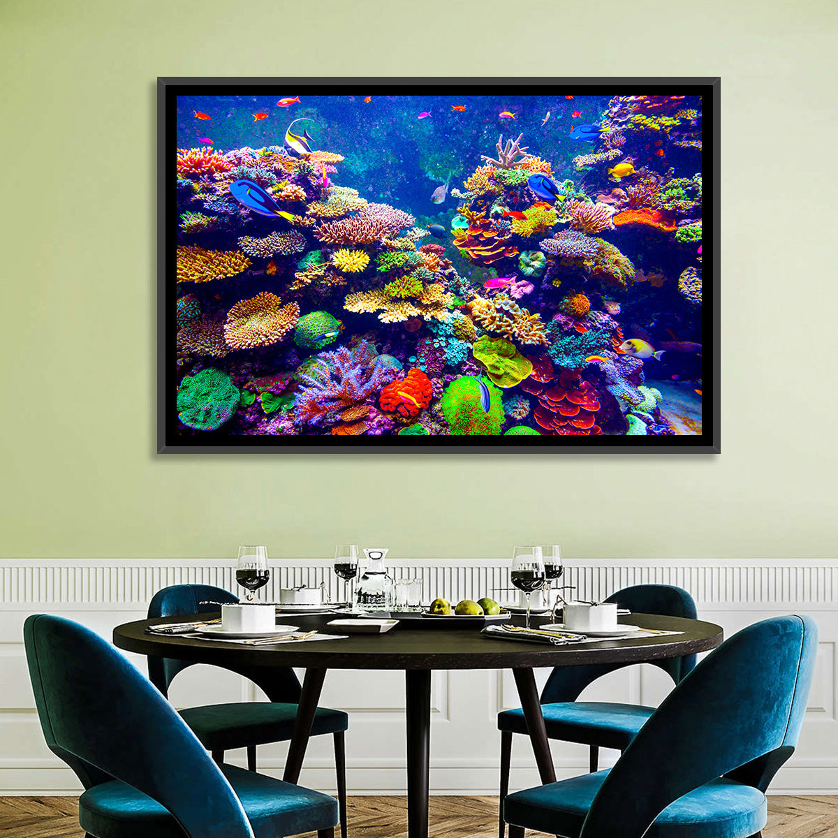 Tropical Coral Reef Aquarium Wall Art