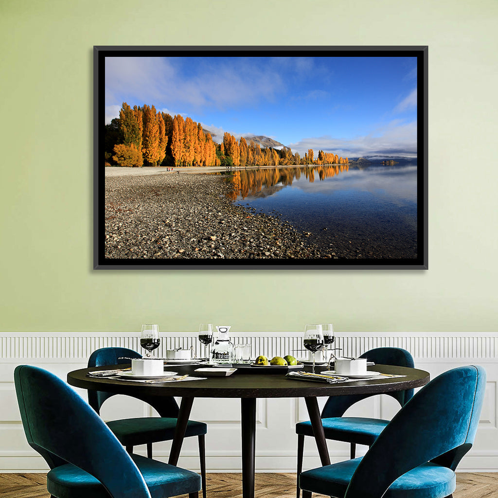 Lake Wanaka Golden Reflection Wall Art