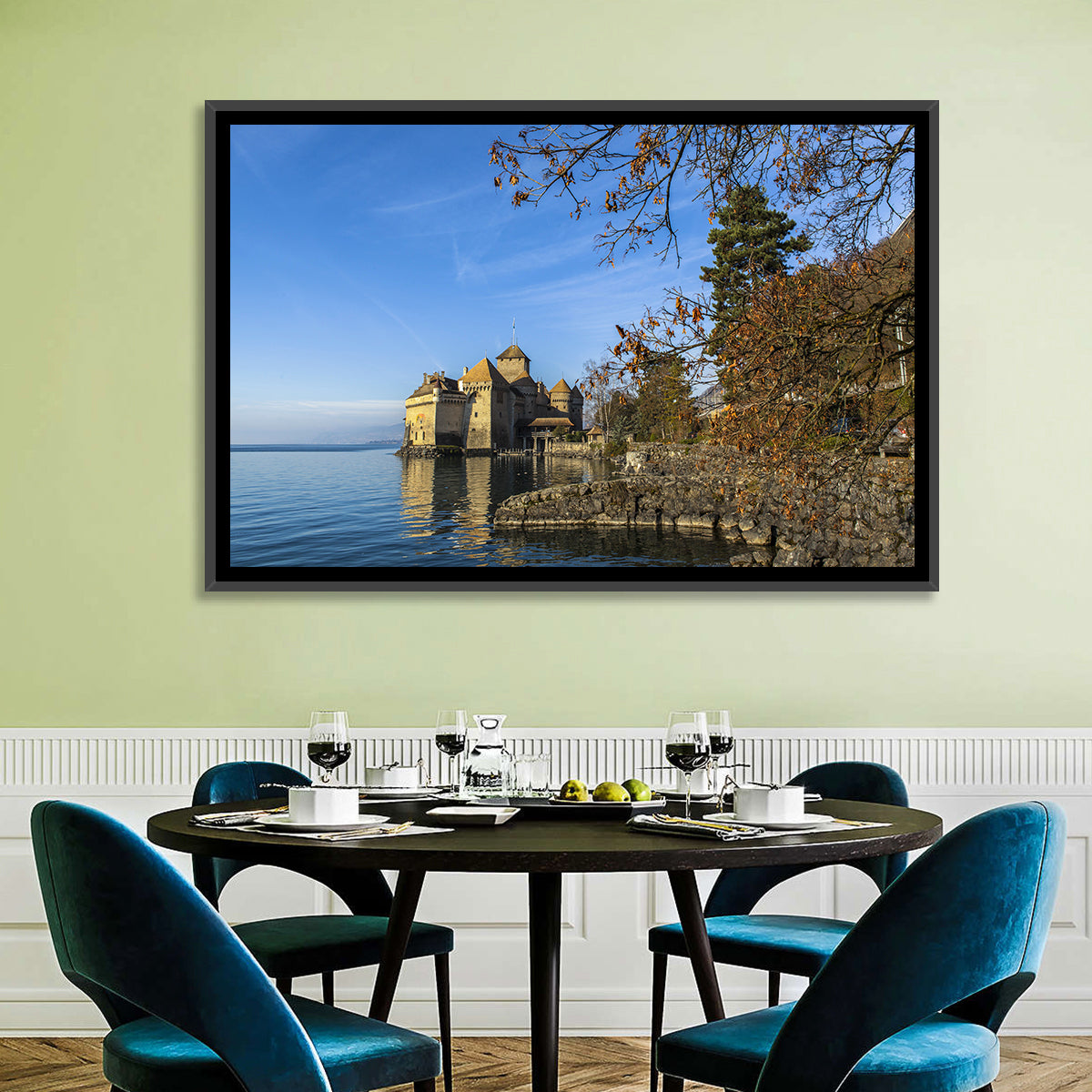 Chillon Castle on Lake Geneva Wall Art