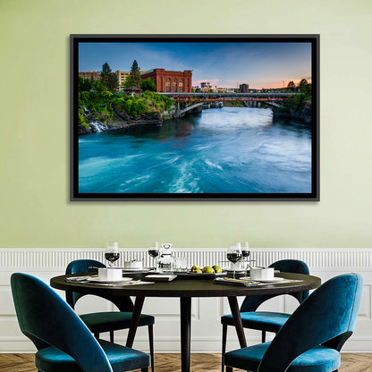 Spokane River at Twilight Wall Art