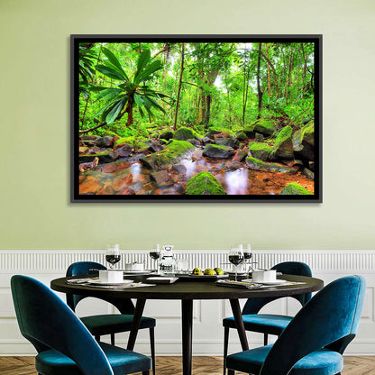 Mossy Rainforest Stream Wall Art