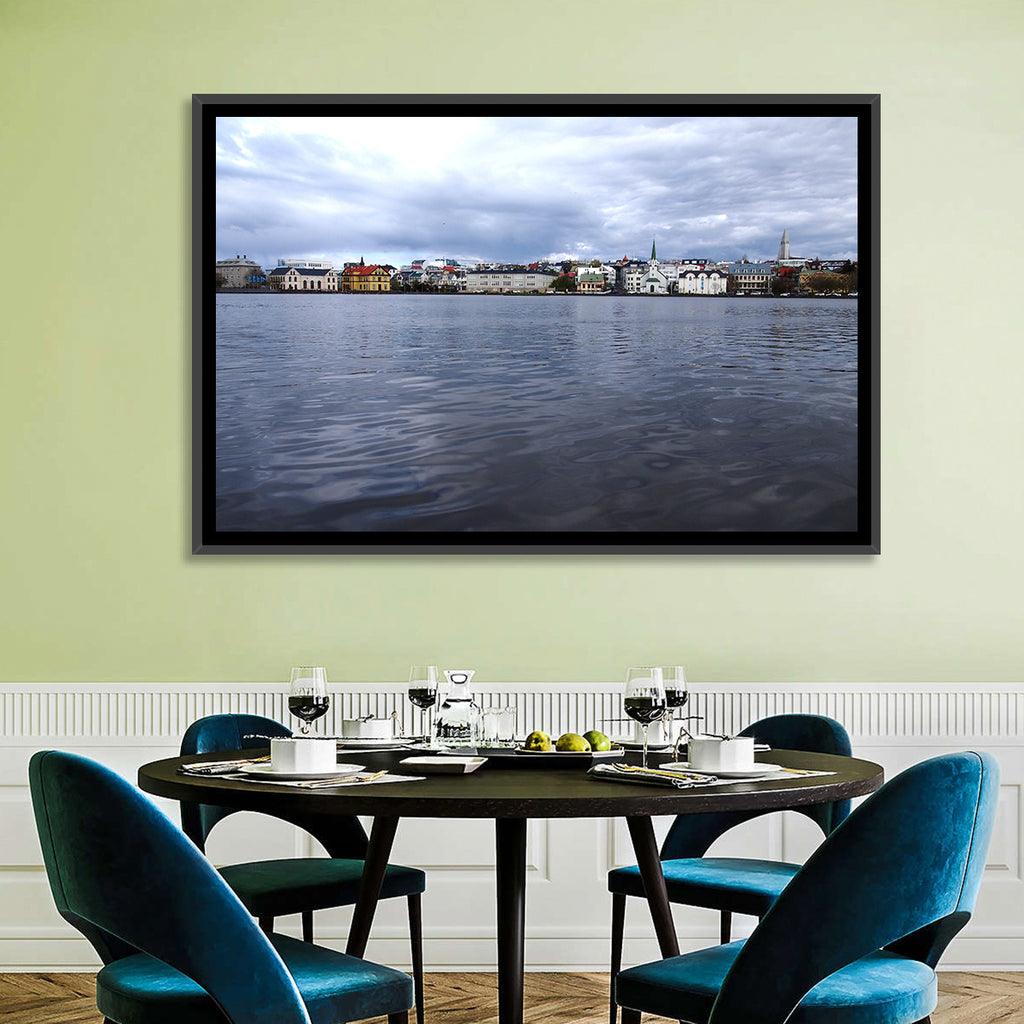 Tjörnin Reykjavik Skyline Wall Art