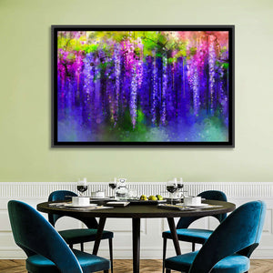 Abstract Wisteria Floral Wall Art