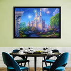 Cinderella Castle Fireworks Illustration Wall Art