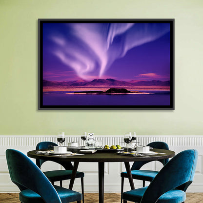 Northern Lights Over Island Wall Art