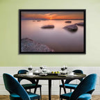 Lake Peipsi Sunset with Rocks Wall Art