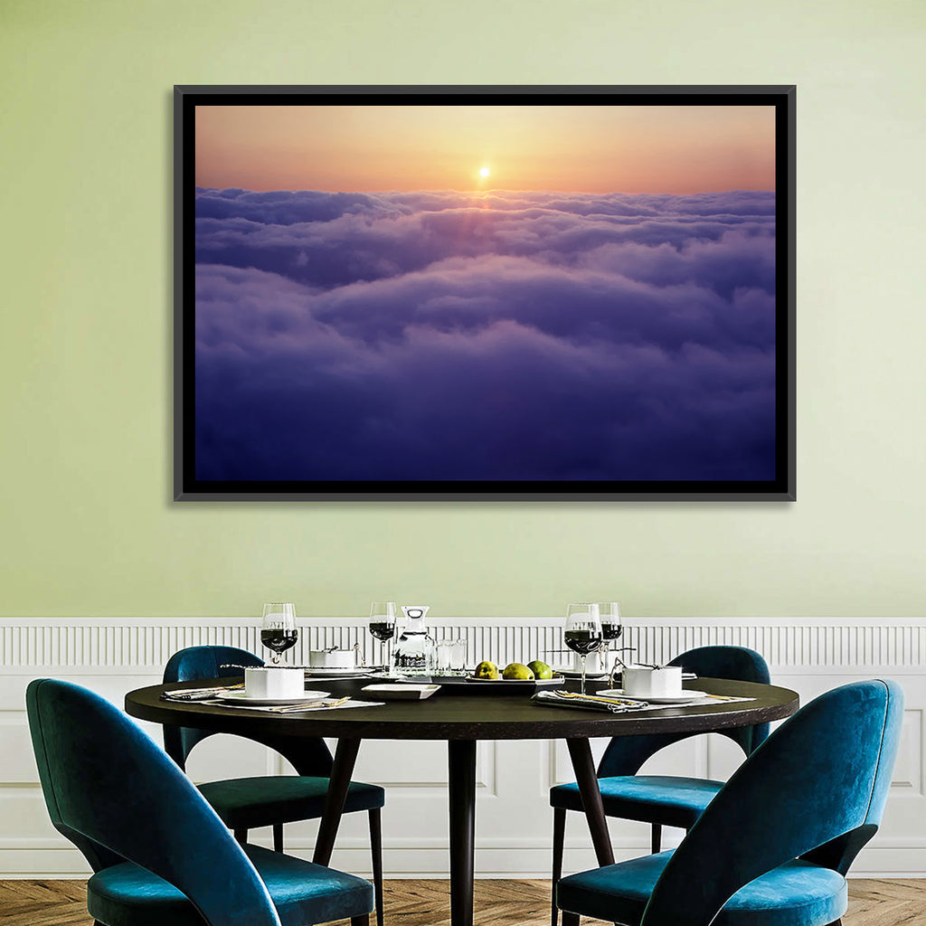 Sunset Over Endless Clouds Wall Art
