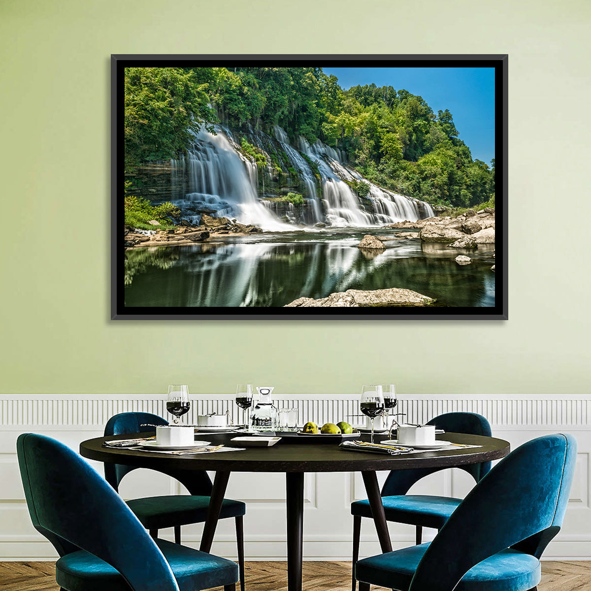 Twin Falls at Rock Island State Park Wall Art in a room, landscape