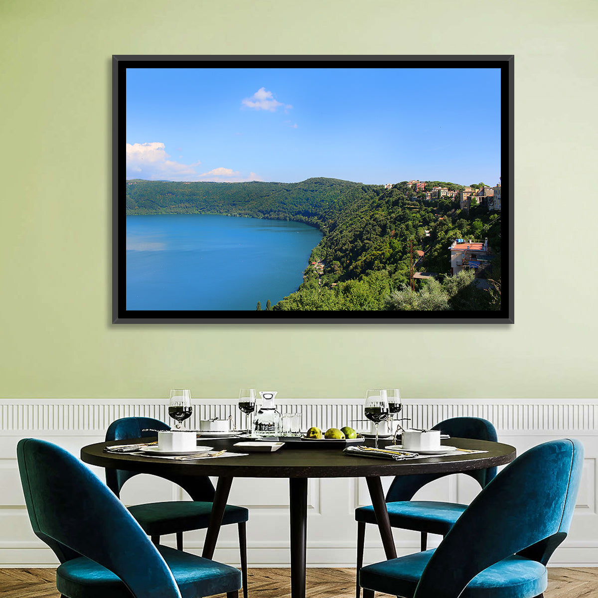 Lake Albano, Castel Gandolfo Wall Art in a room, landscape