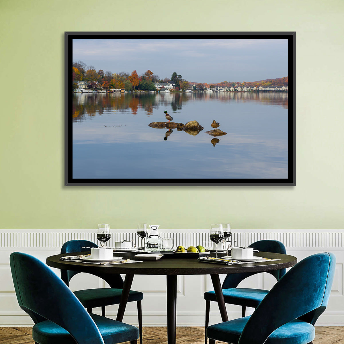 Lake Hopatcong Autumn Reflection Wall Art