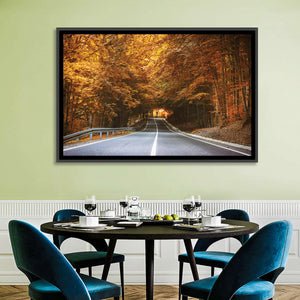 Dense Forest Road Wall Art