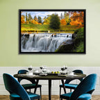 Autumn Forest Waterfall Wall Art
