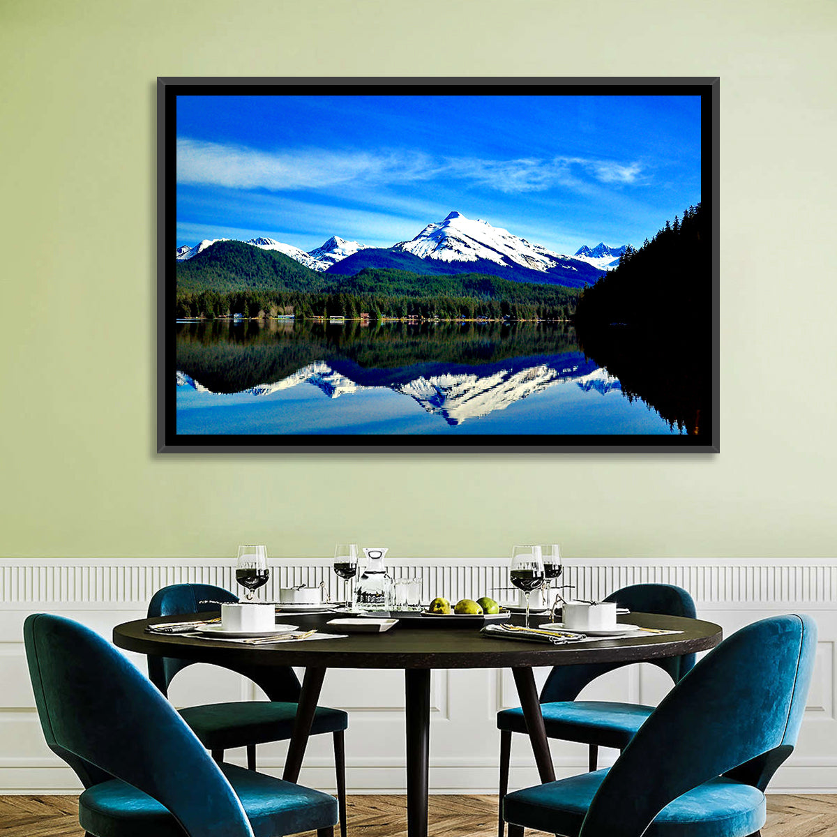Juneau Mountains Reflection Wall Art