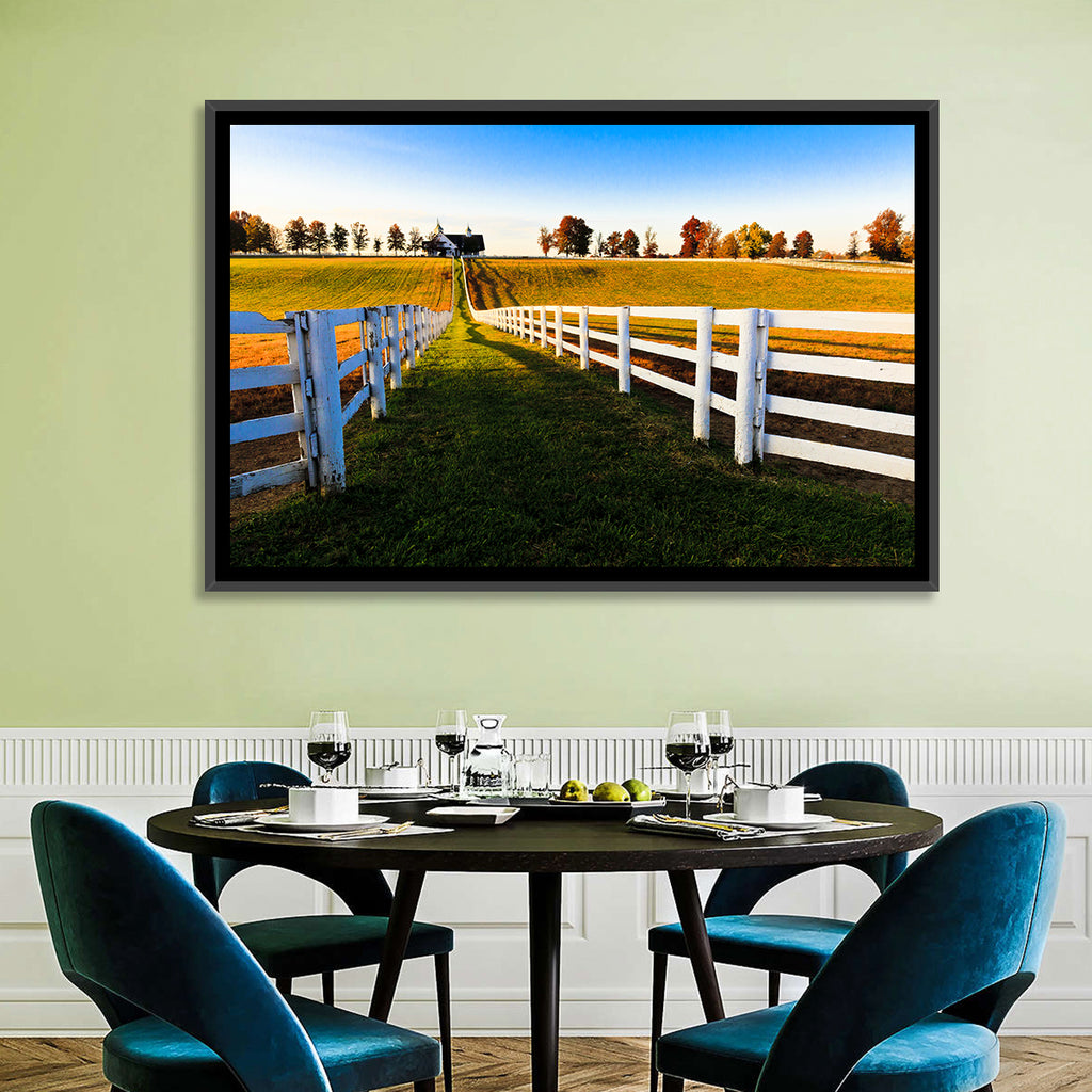 Kentucky Horse Farm at Golden Hour Wall Art
