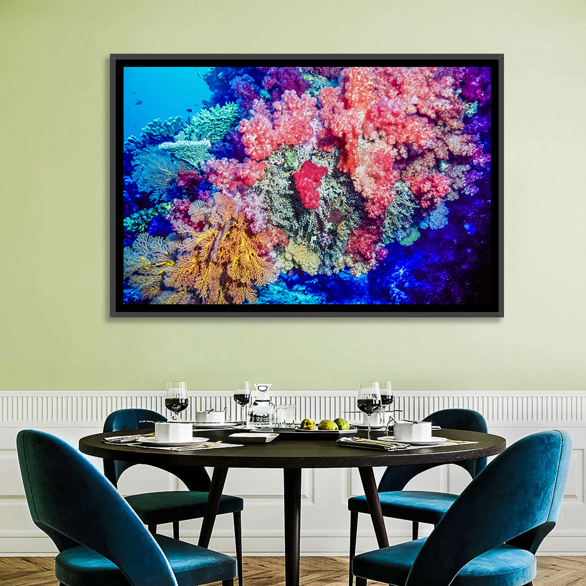 Vibrant Coral Reef Wall Art