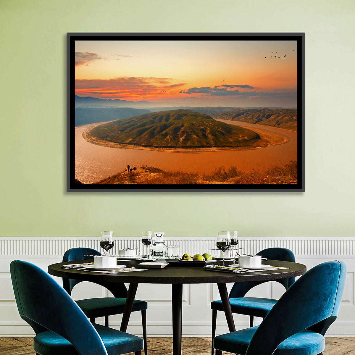Yellow River Qianshan Bend Wall Art