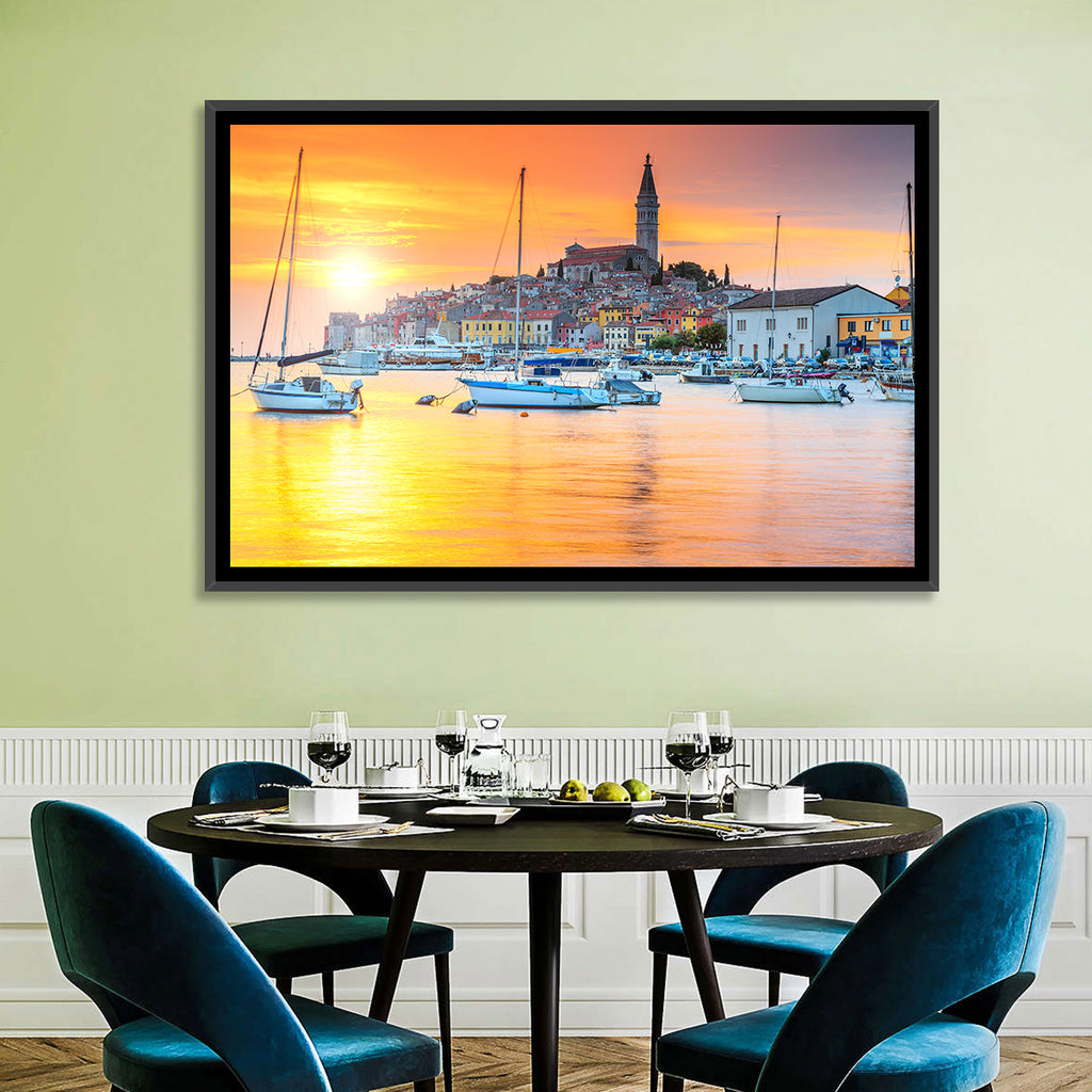 Rovinj Harbor at Sunset Wall Art