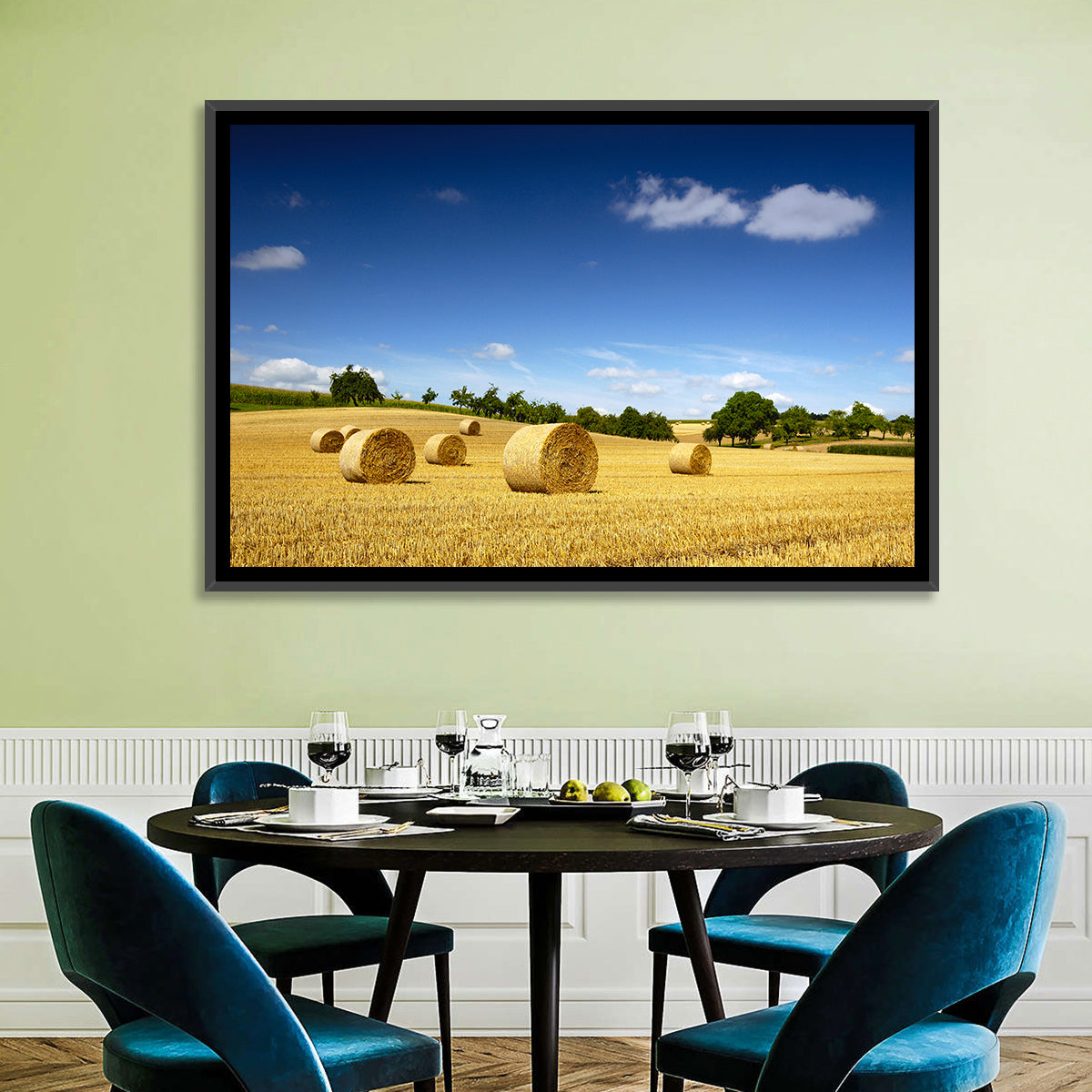 Late Summer Straw Bales Wall Art