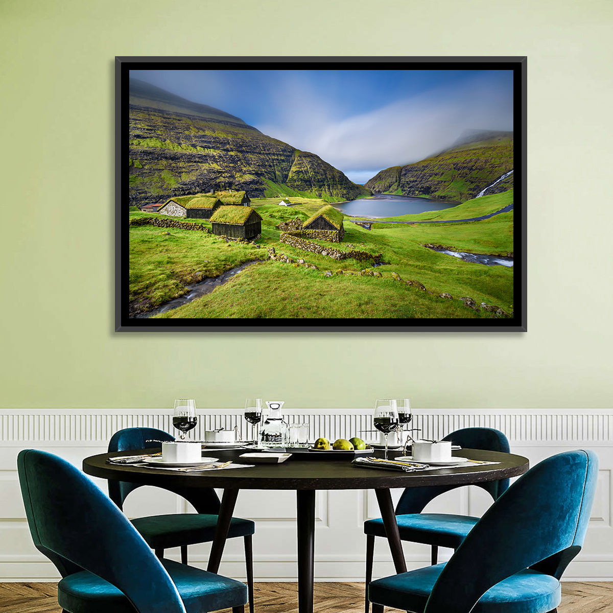 Saksun Turf Roof Cabins Wall Art