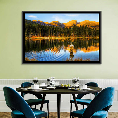 Sunrise Fishing at Sprague Lake Wall Art