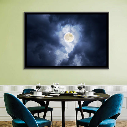 Supermoon Through Storm Clouds Wall Art