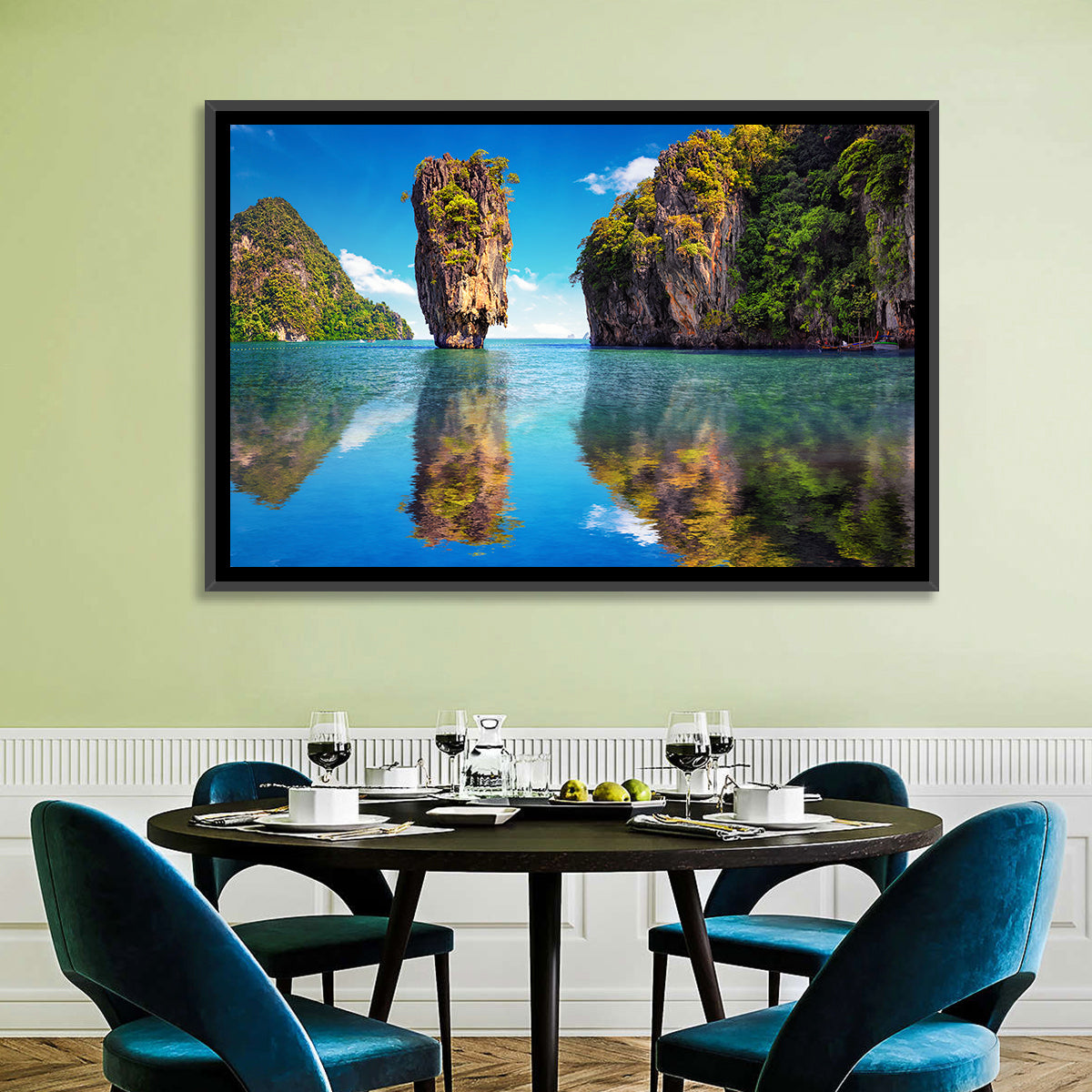 Ko Tapu Limestone Stack, Phang Nga Wall Art in a room, landscape