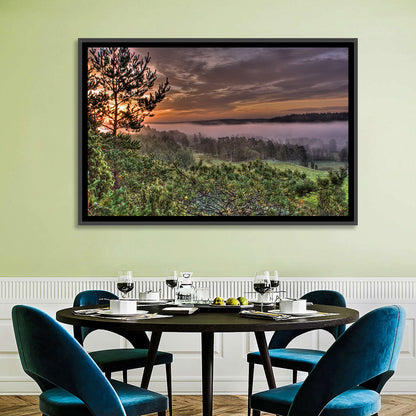 Misty Swedish Pine Valley Wall Art