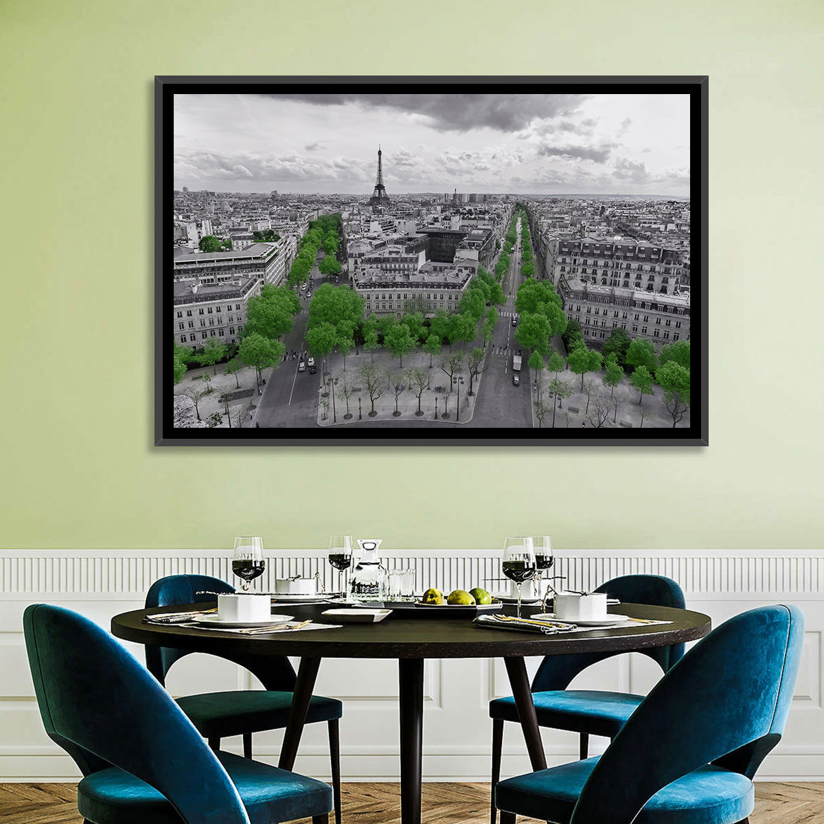Champs Elysees, Paris Wall Art in a room, landscape
