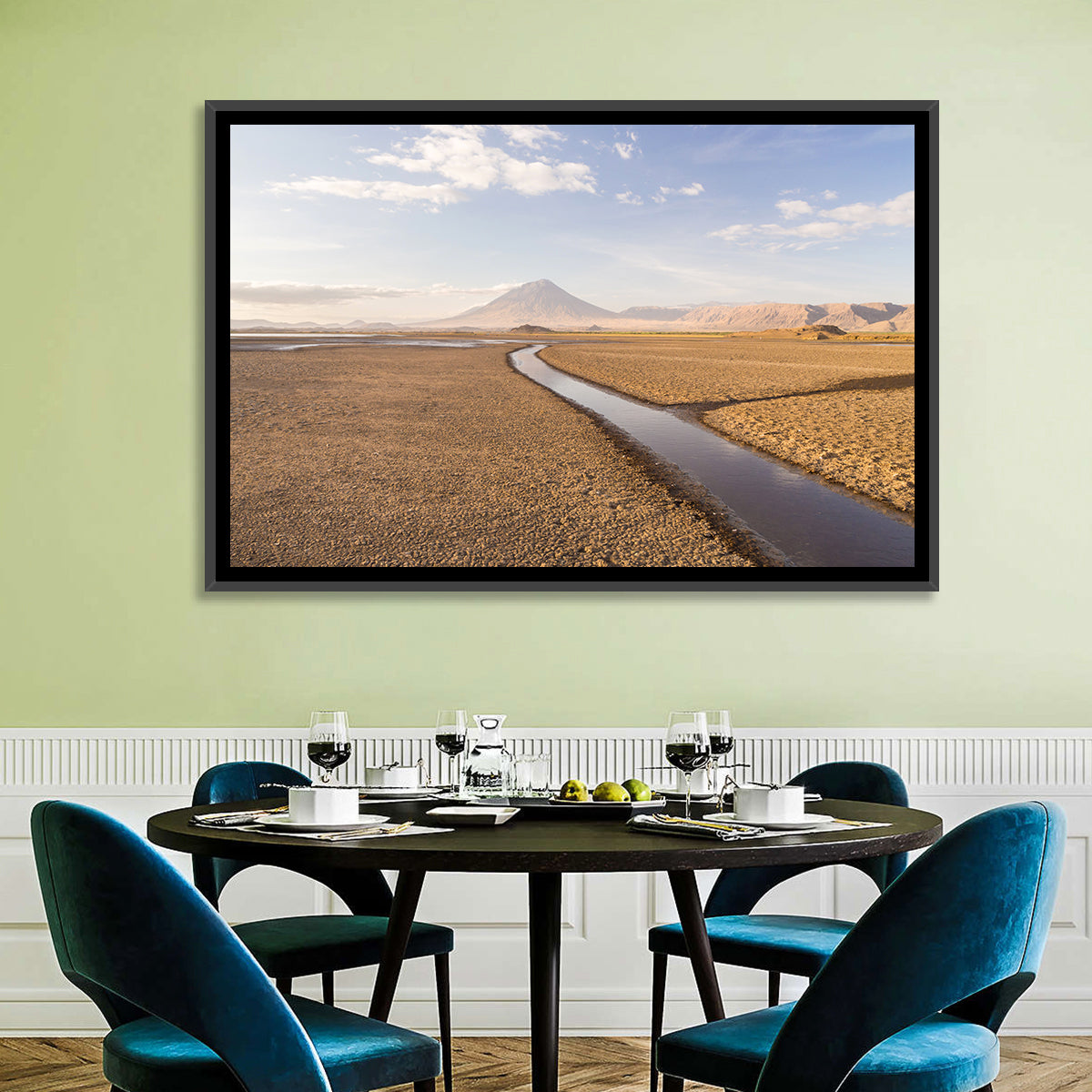 Lake Natron with Ol Doinyo Lengai Wall Art