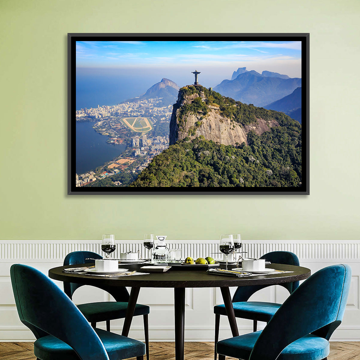 Rio De Janeiro Skyline with Christ the Redeemer Wall Art