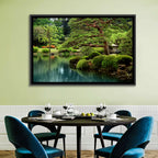 Bonsai Pine Over Tranquil Pond Wall Art