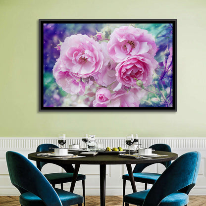 Springtime Pink Rose Cluster Wall Art
