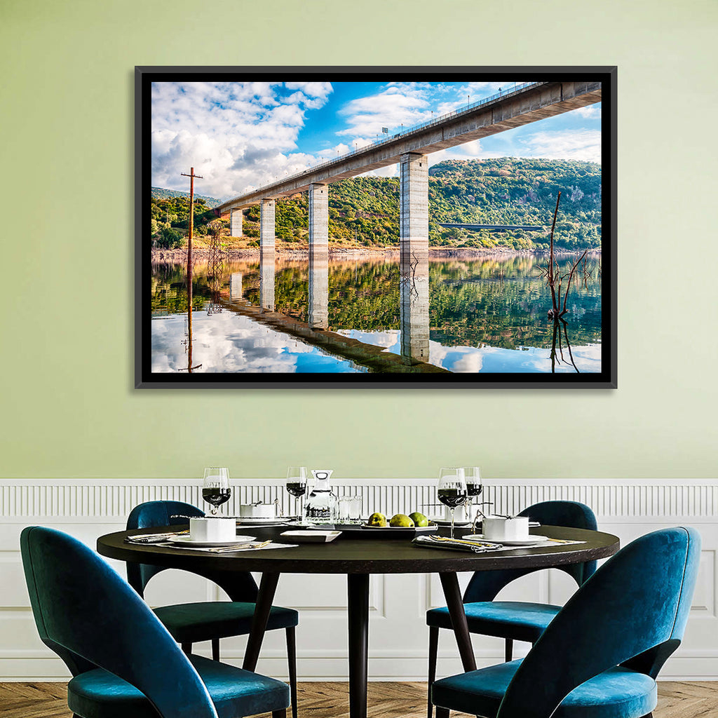 Lake Omodeo Concrete Bridge Wall Art