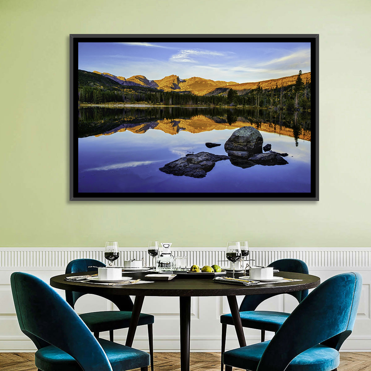 Sprague Lake Sunrise Reflection Wall Art