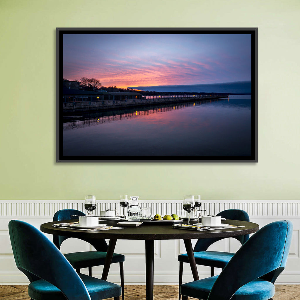 Skaneateles Lake Pier at Dusk Wall Art