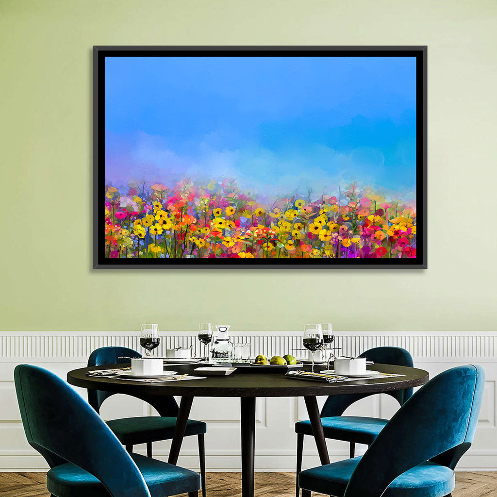 Cornflower and Daisy Meadow Wall Art