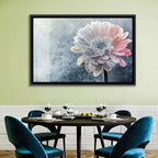 Winter Gerbera with Golden Script Wall Art