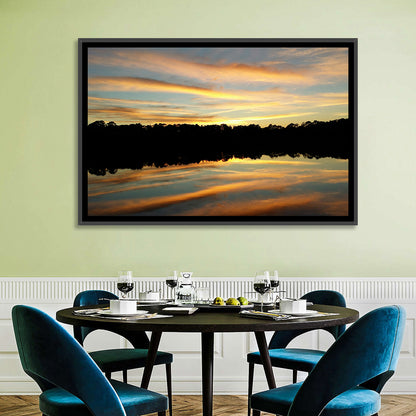 Lake Charles Golden Sunset Wall Art