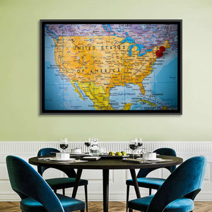 USA Map Wall Art