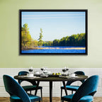 Summer Forest Lake Shoreline Wall Art