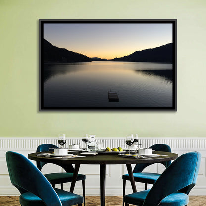 Lake Cushman Dock at Dusk Wall Art