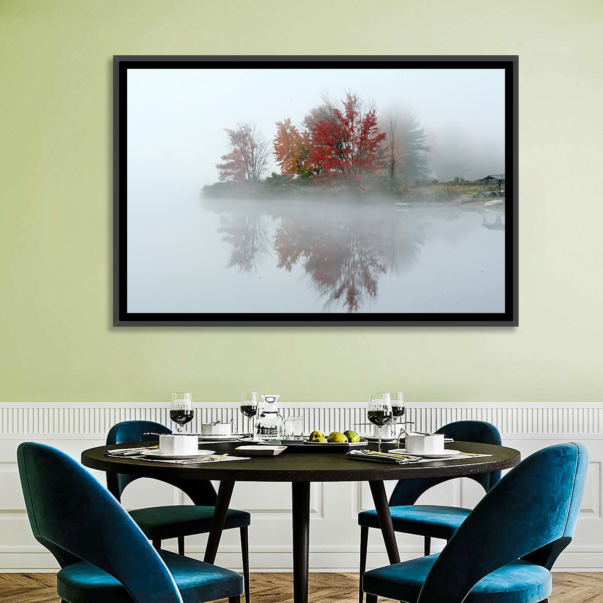 Autumn Morning at Crystal Lake Wall Art