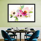 Delicate Pink Floral Watercolor Wall Art